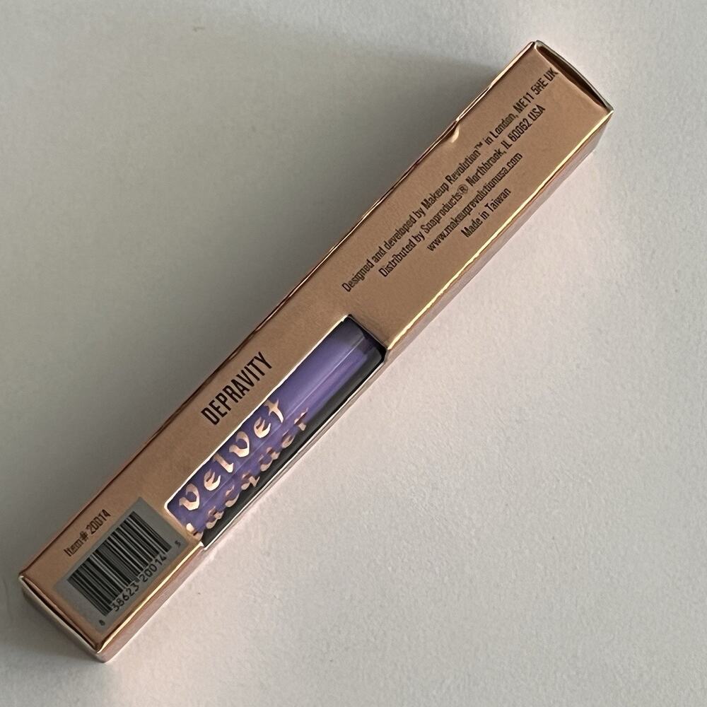 Revolution Salvation Velvet Lip Lacquer Violet Depravity Long Wearing Matte